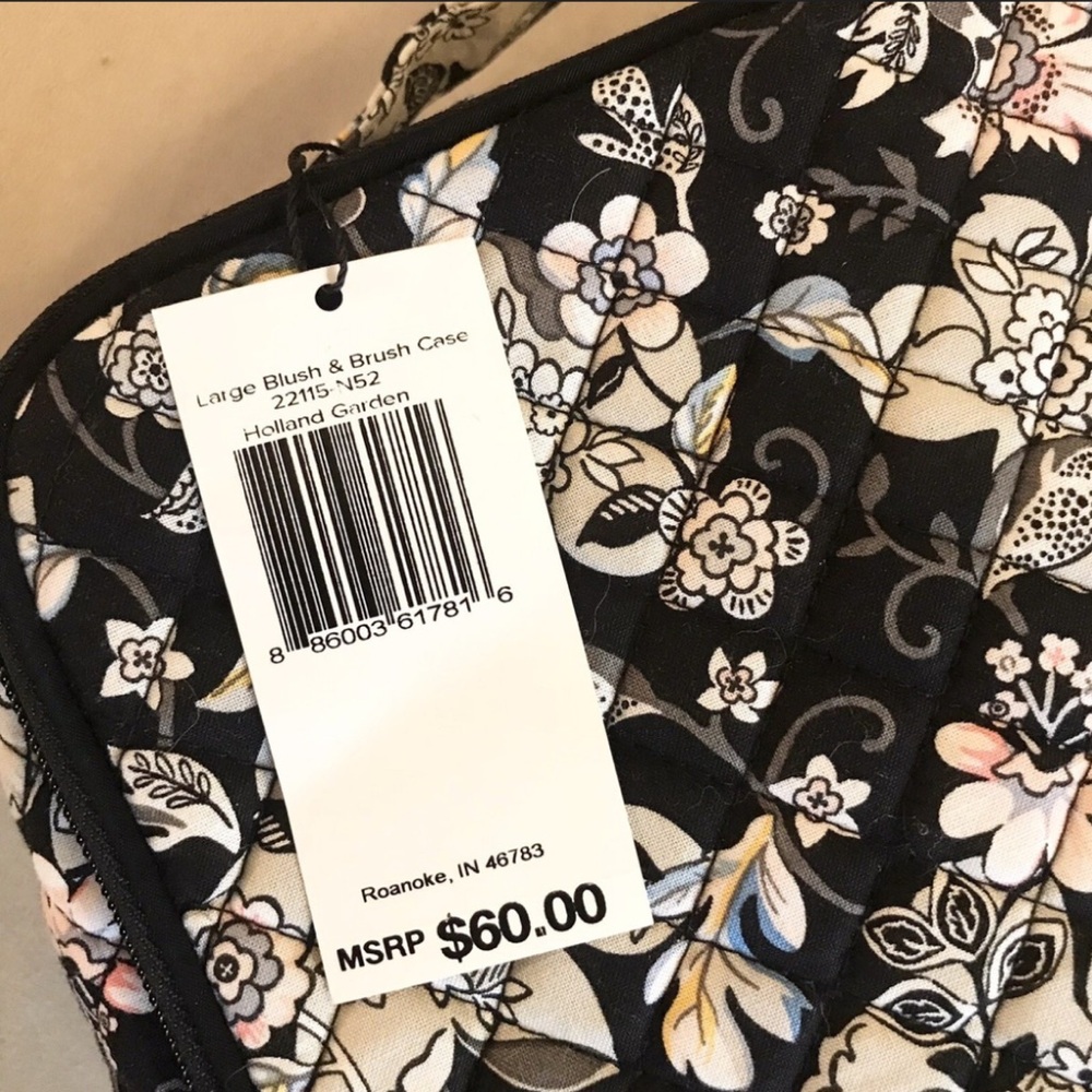 Floral Black and White/ Pastel Makeup Case - Holland Garden - Picture 12 of 12